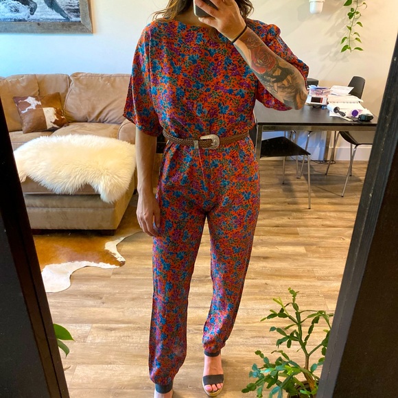 Vintage Flower Jumpsuit - Picture 2 of 4